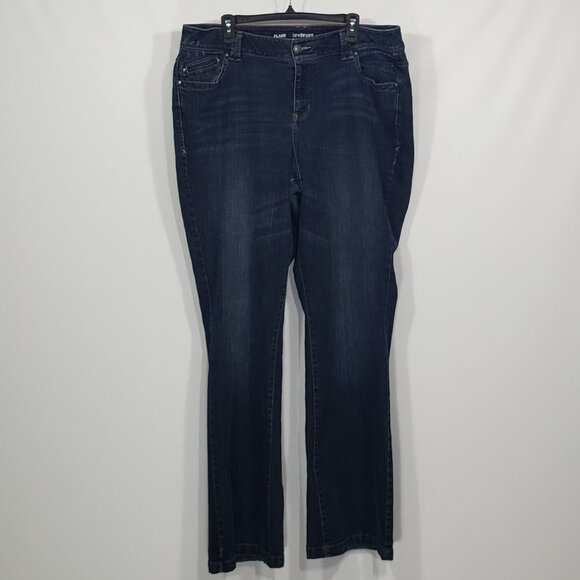 Lane Bryant  Flare Jeans  Dark Wash  Plus Size 20 Tall - Picture 1 of 4